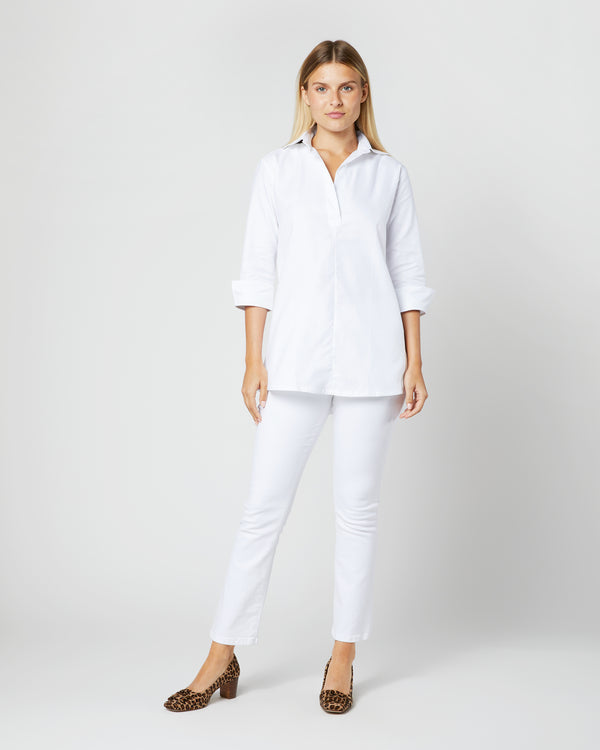 Sid Mashburn Designer Tunic In White Roxford