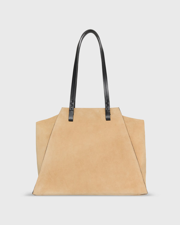 sid mashburn Evie Tote in Camel Suede