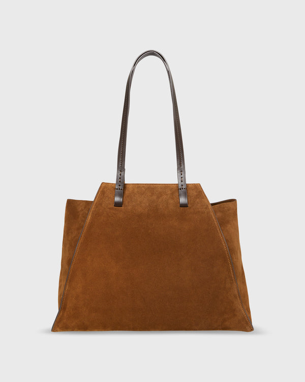 sid mashburn Evie Tote in Tan Suede