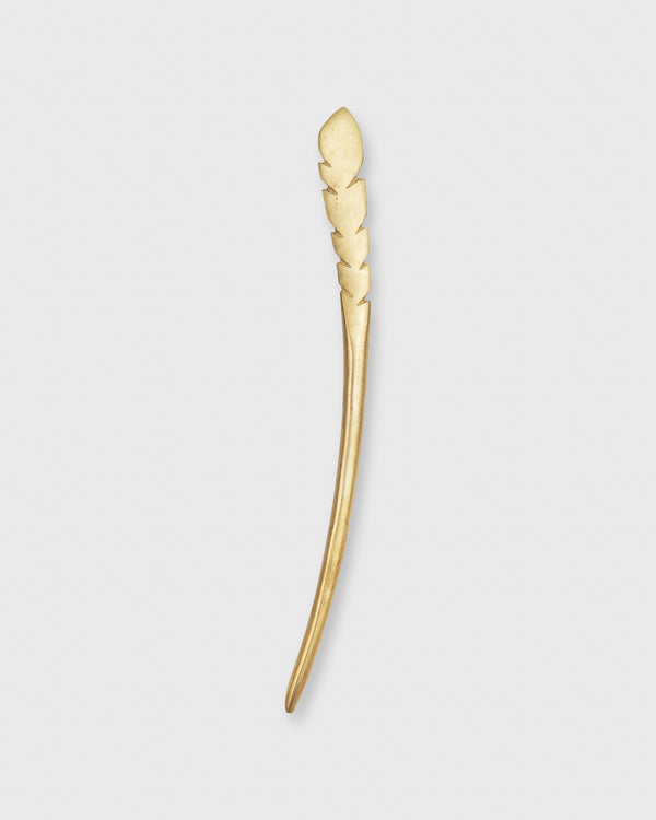 sid mashburn Feather Hairpin in Brass