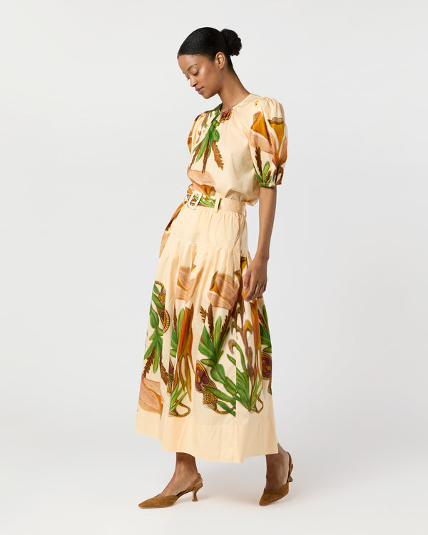 Sid Mashburn Filigree Skirt In Inner Nature
