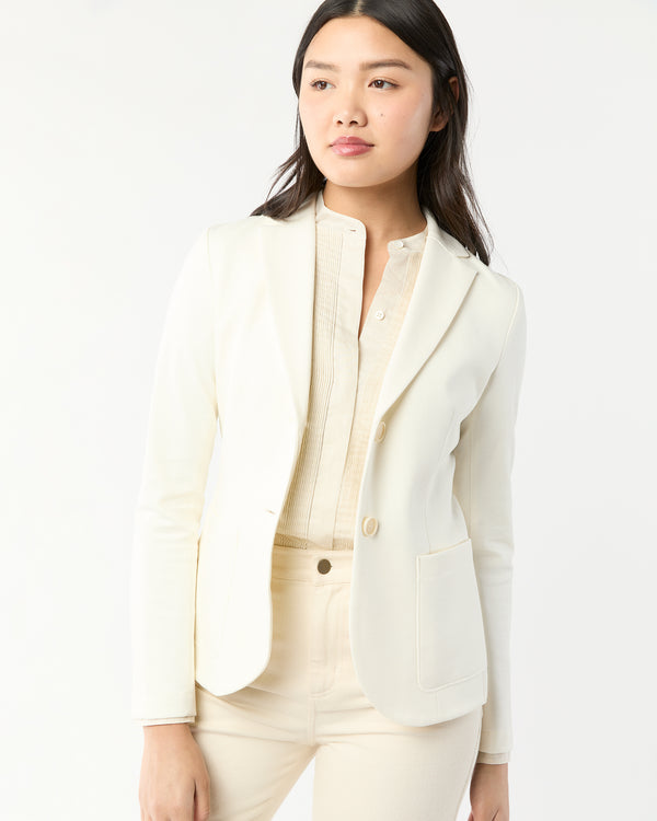 sid mashburn Fitted Blazer in Ivory