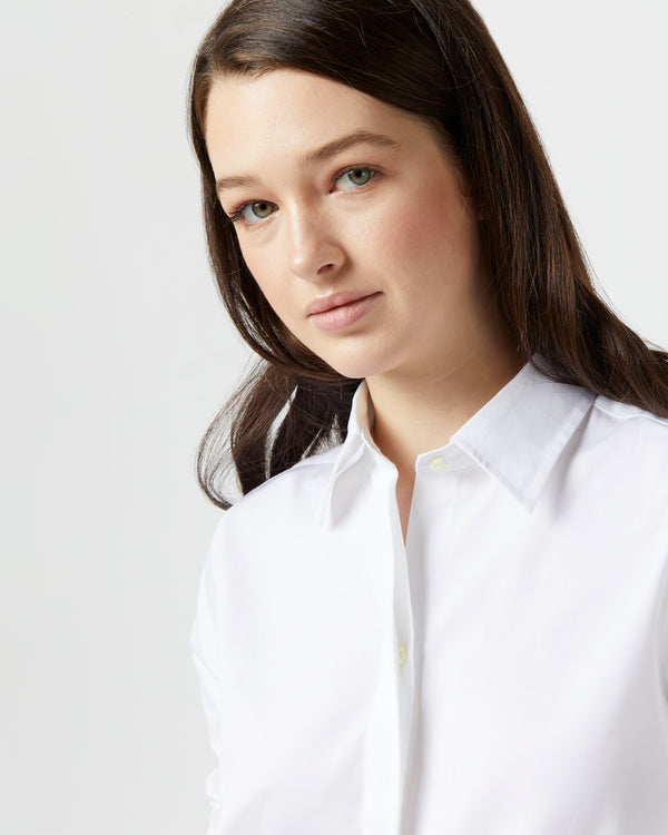 Sid Mashburn Gabrielle Tie Tunic In White Poplin