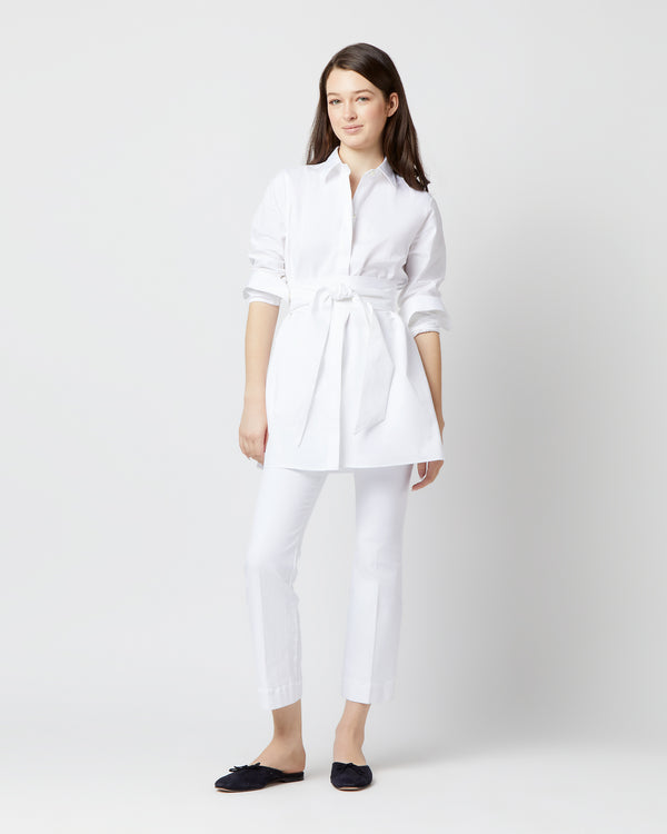 Sid Mashburn Gabrielle Tie Tunic In White Poplin