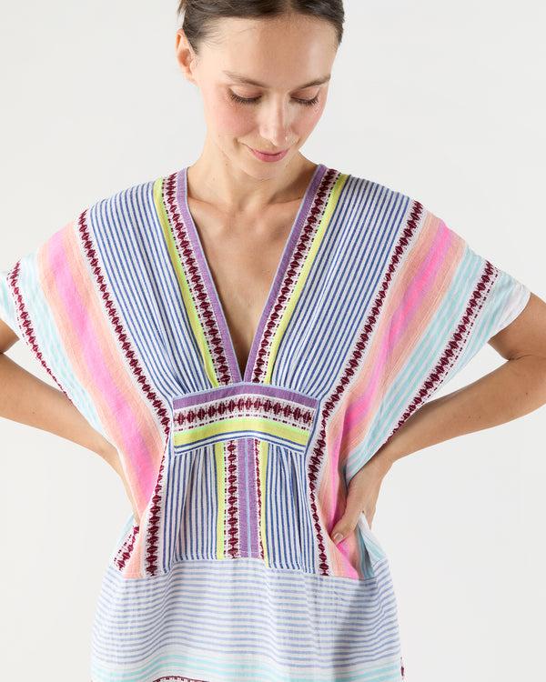 Sid Mashburn Gasira V-Neck Caftan In Cirq Citrus