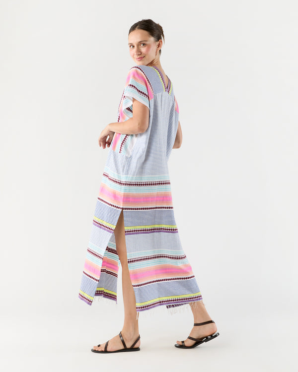 Sid Mashburn Gasira V-Neck Caftan In Cirq Citrus