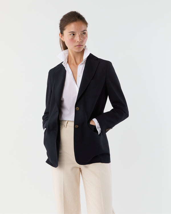 Sid Mashburn Ghost Blazer In Navy High-Twist