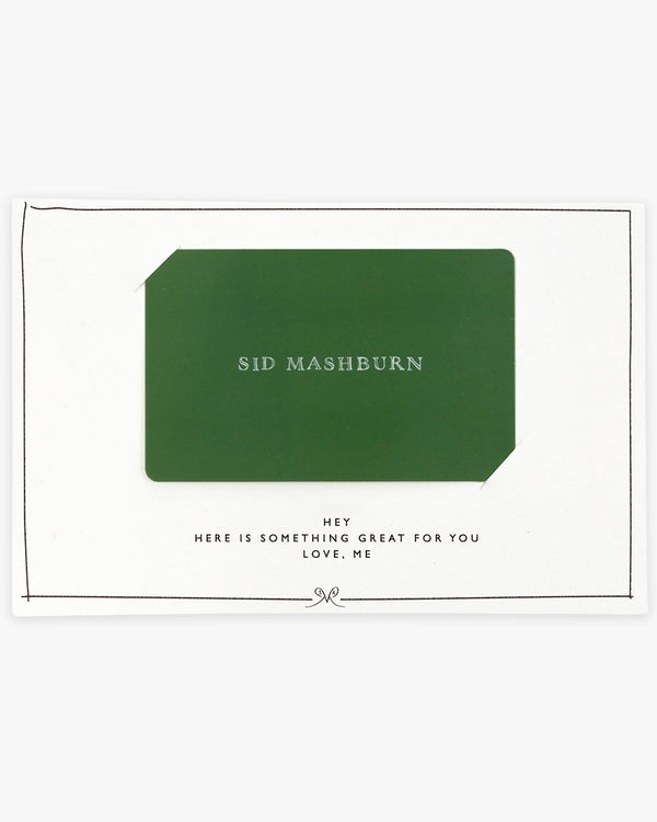 sid mashburn Gift Card (Physical)