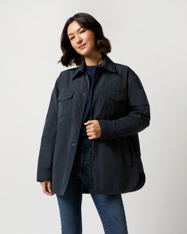 sid mashburn Giles Shirt Jacket in Navy