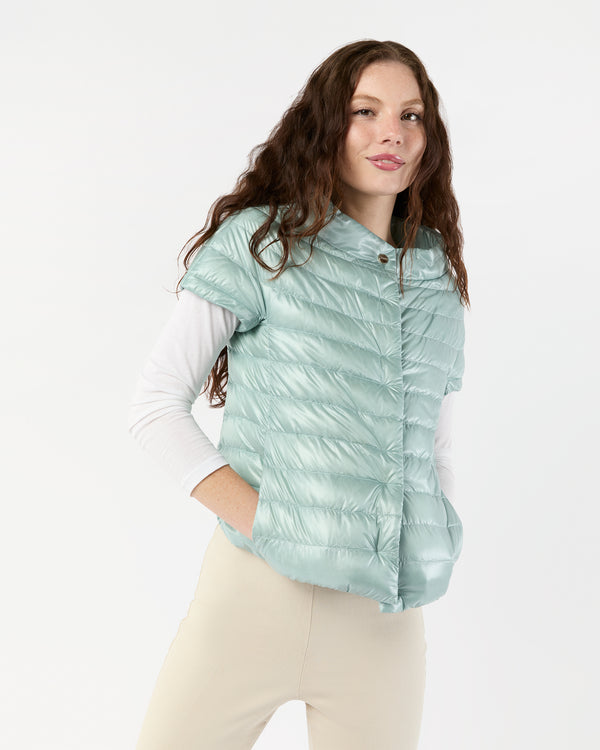 sid mashburn Greta Cap-Sleeve Jacket in Light Blue