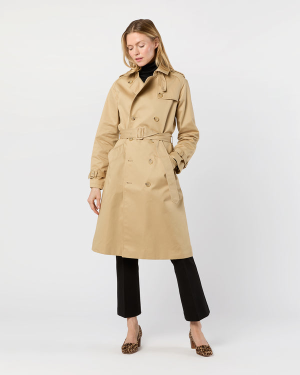 Sid Mashburn Greta Trench Coat In Beige