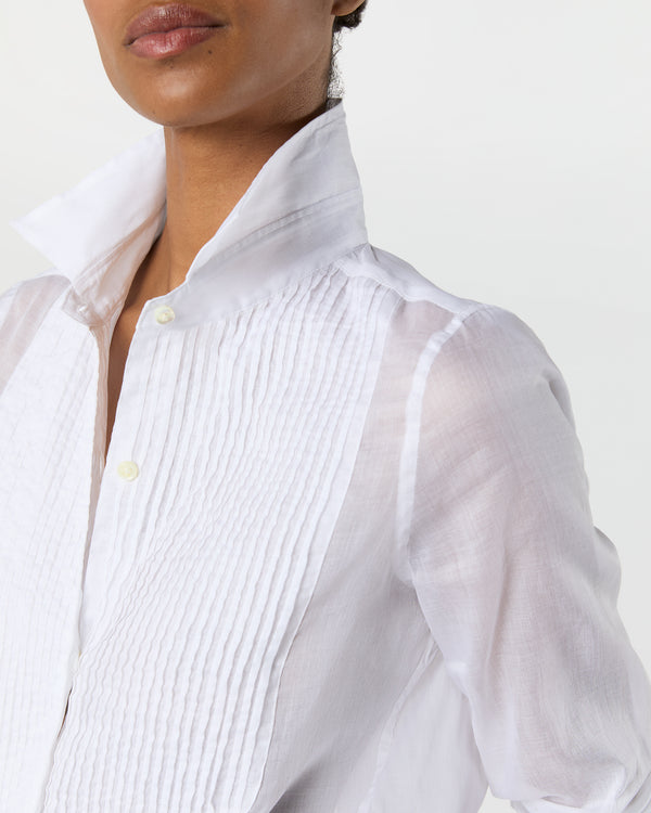 Sid Mashburn Hattie Shirt In White Organdy