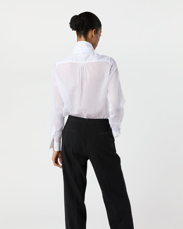 Sid Mashburn Hattie Shirt In White Organdy