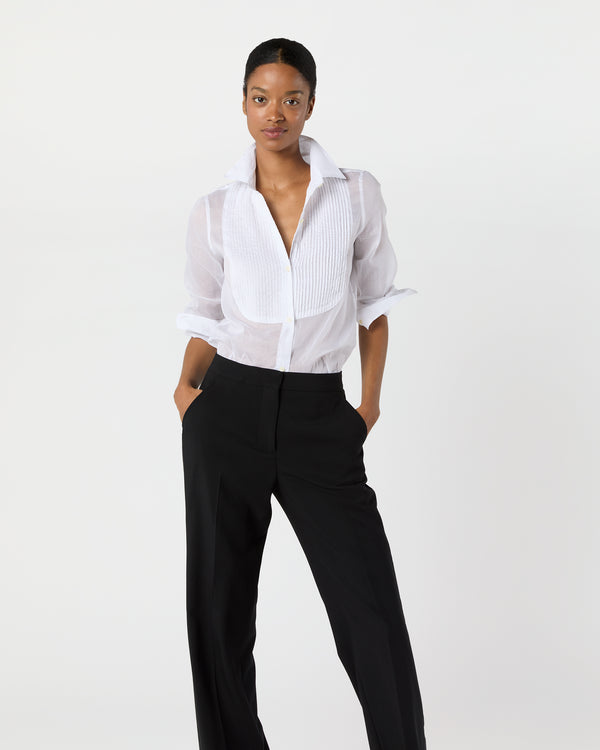 sid mashburn Hattie Shirt in White Organdy