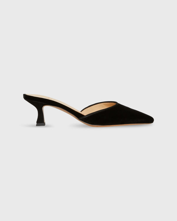 sid mashburn Heeled Mule in Black Velvet