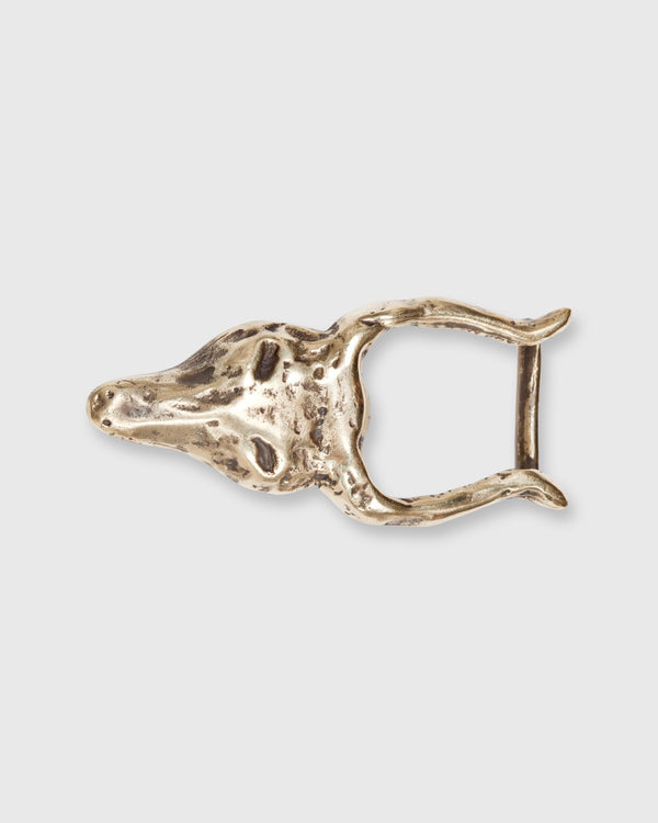 sid mashburn Horned Belt Buckle in Brass