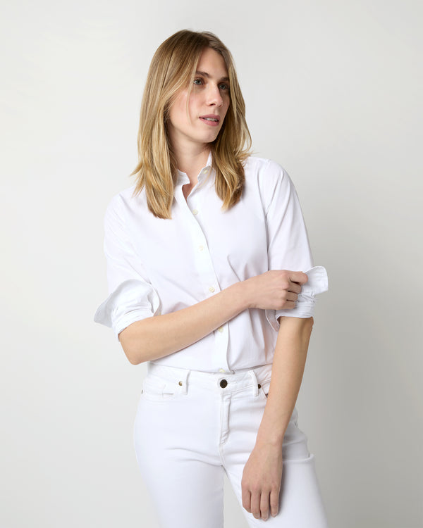 sid mashburn Icon Shirt in White Poplin