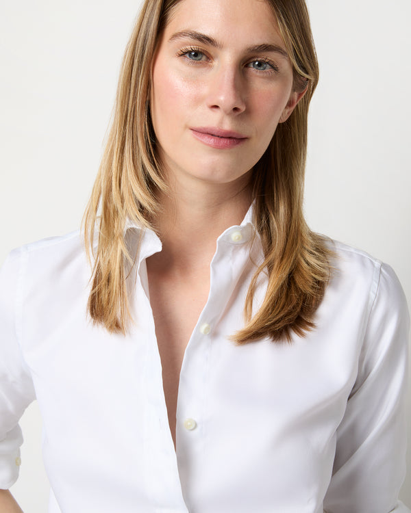 Sid Mashburn Icon Spread Shirt In White Roxford