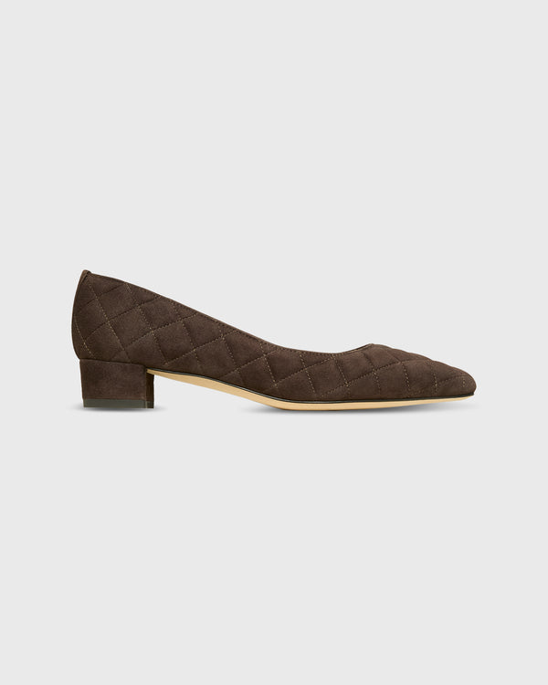 sid mashburn Jane Flat in Chocolate Suede