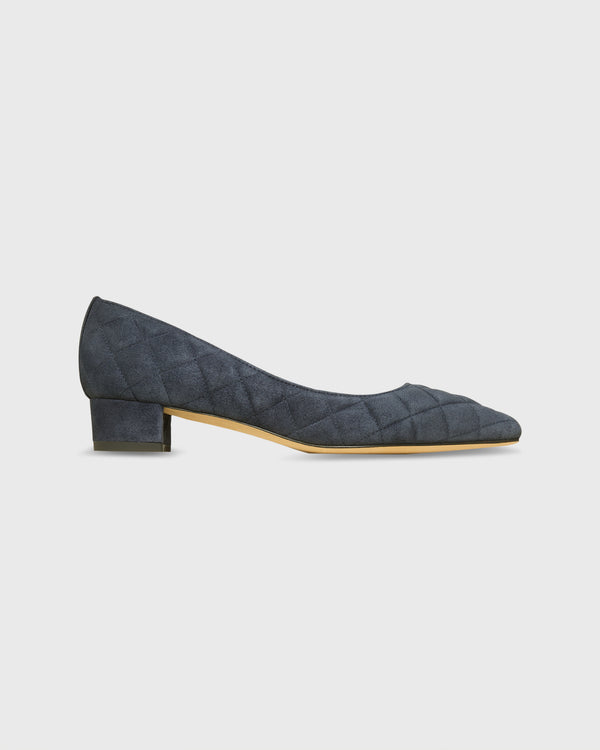 sid mashburn Jane Flat in Navy Suede