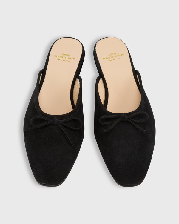 Sid Mashburn Joy Mule In Black Suede