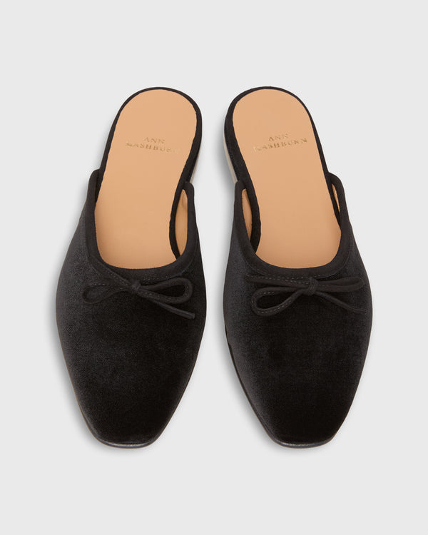 Sid Mashburn Joy Mule In Black Velvet