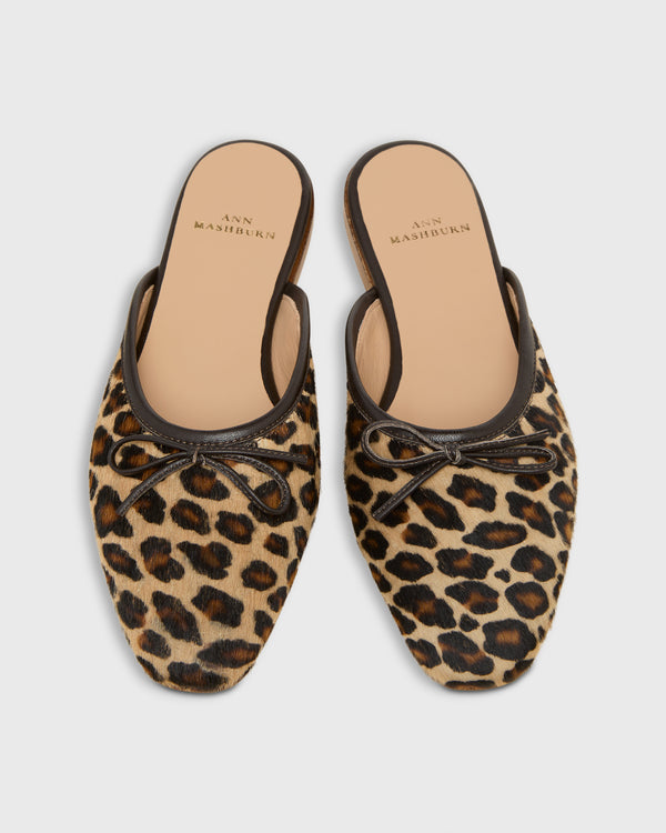 Sid Mashburn Joy Mule In Leopard Calf Hair