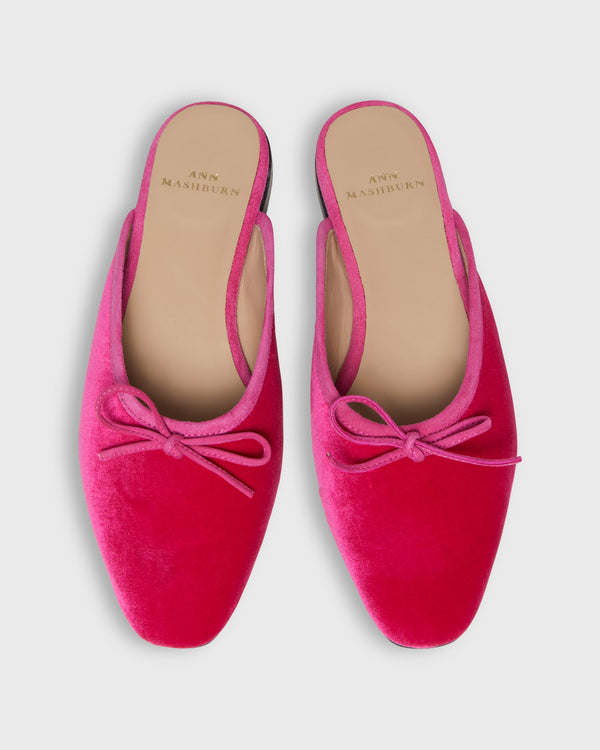Sid Mashburn Joy Mule In Pink Velvet