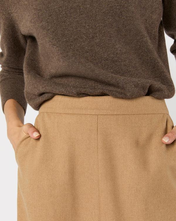 Sid Mashburn Juniper Skirt In Camel Hair Flannel