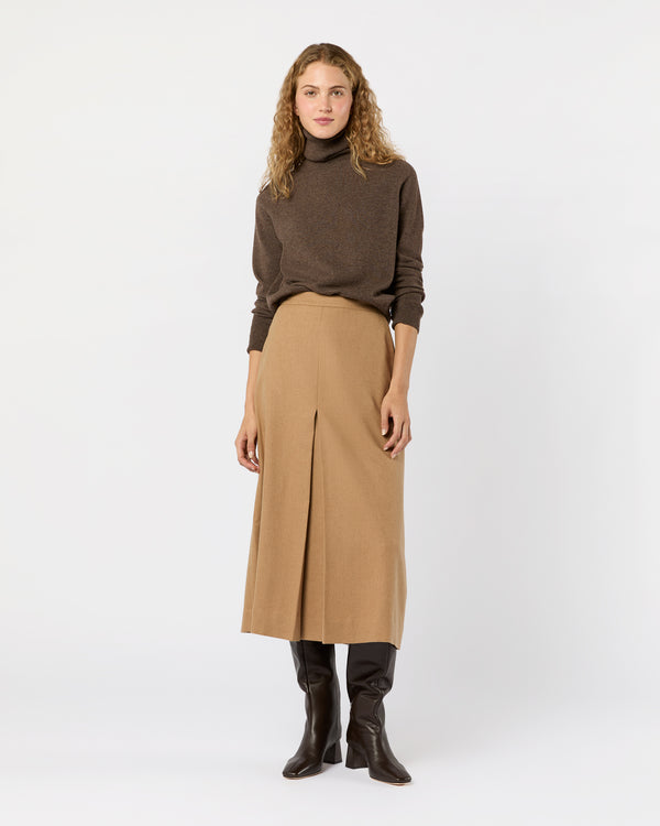 Sid Mashburn Juniper Skirt In Camel Hair Flannel