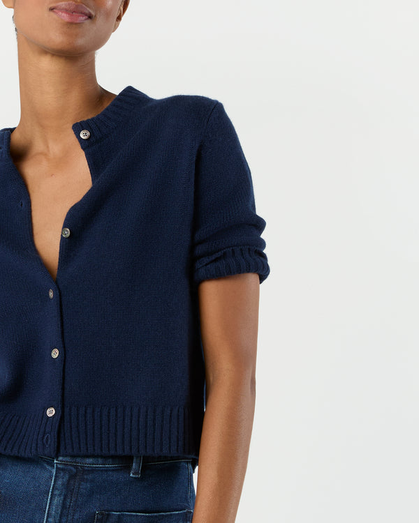 Sid Mashburn Kelly Cardigan In Navy Cashmere