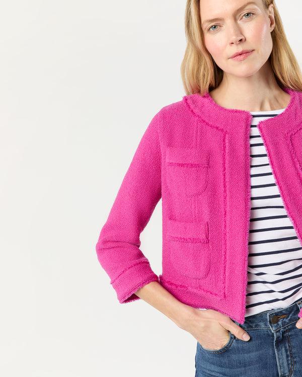Sid Mashburn Kiki Jacket In Rosa Boucle Tweed
