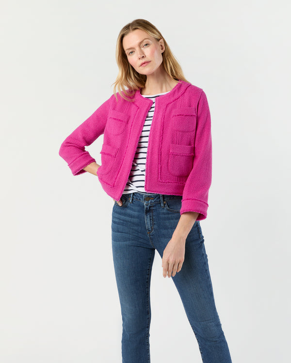 sid mashburn Kiki Jacket in Rosa Boucle Tweed