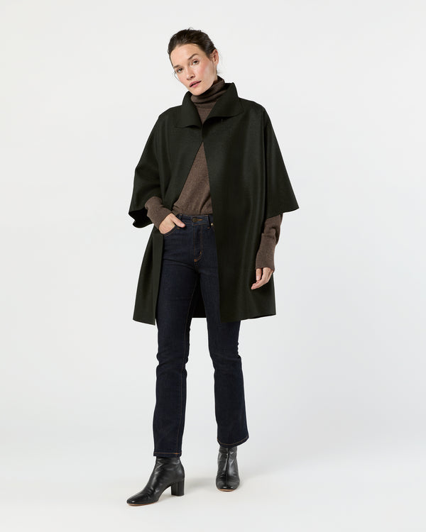 Sid Mashburn Kimono Coat In Dark Khaki