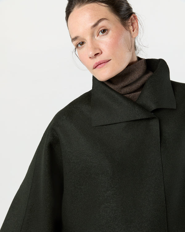 Sid Mashburn Kimono Coat In Dark Khaki