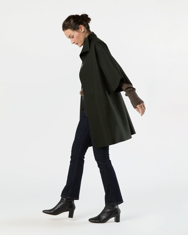 Sid Mashburn Kimono Coat In Dark Khaki