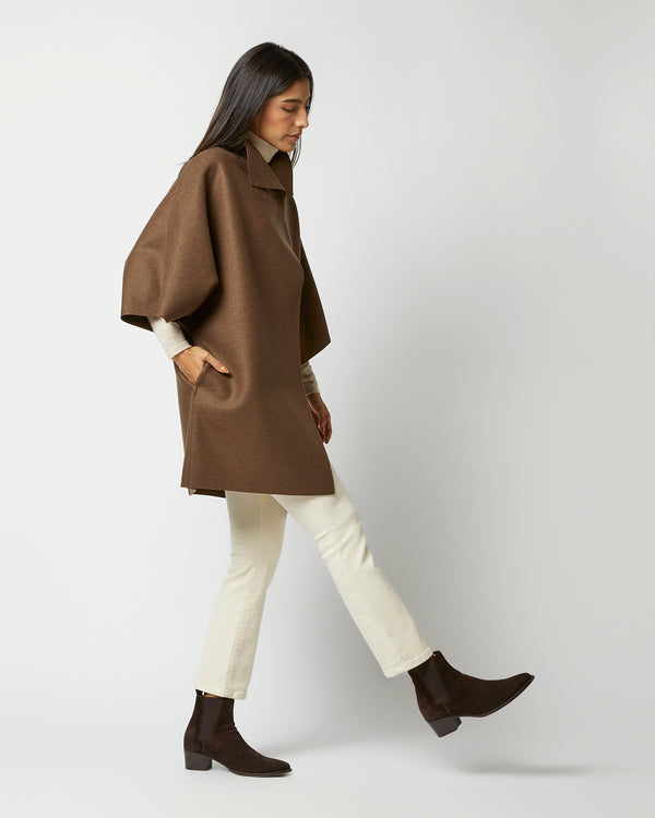 Sid Mashburn Kimono Coat In Teddy Brown