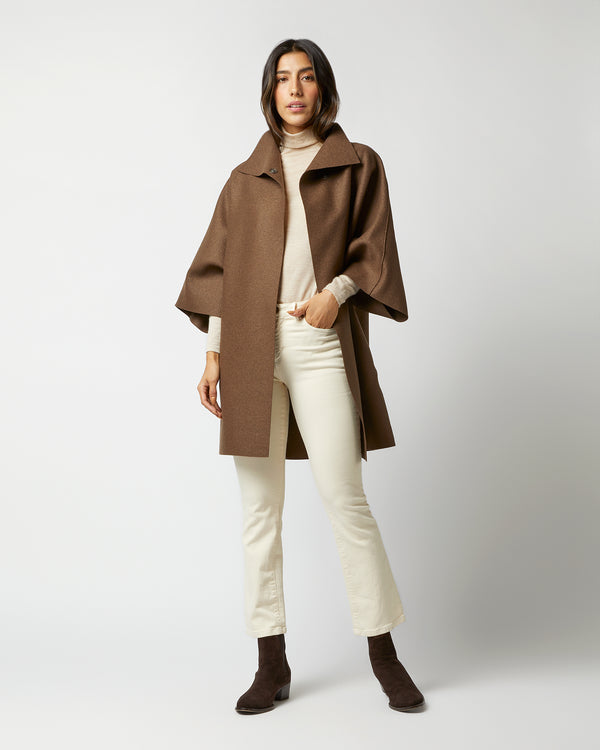 sid mashburn Kimono Coat in Teddy Brown