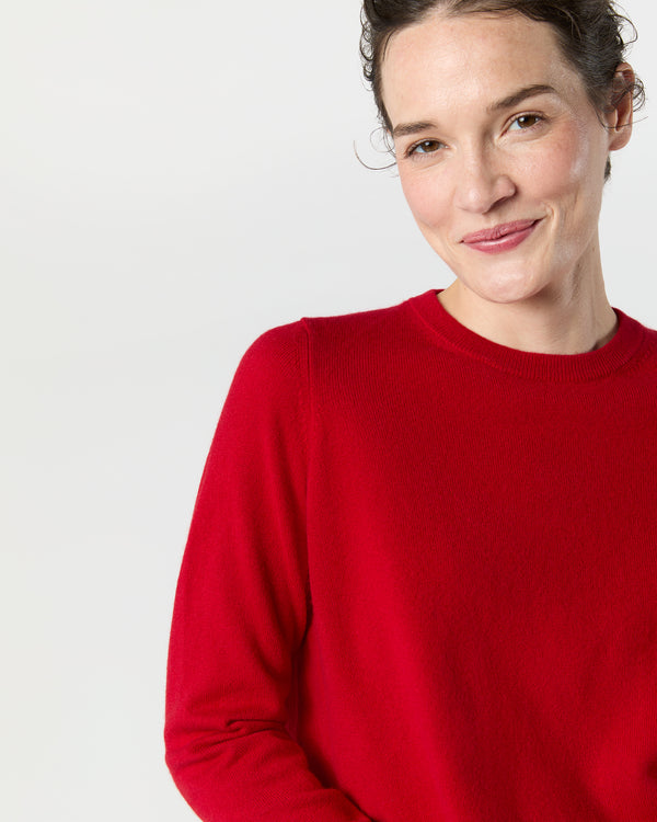 Sid Mashburn Kit Crewneck Sweater In Red Cashmere
