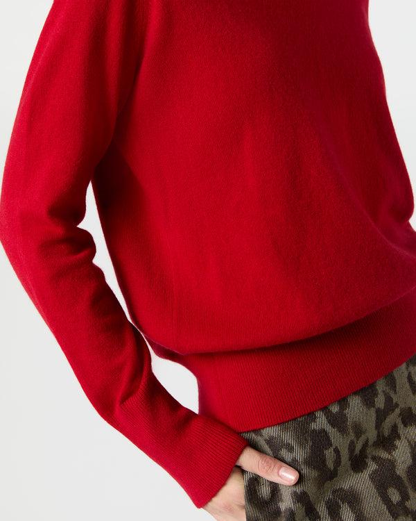 Sid Mashburn Kit Crewneck Sweater In Red Cashmere