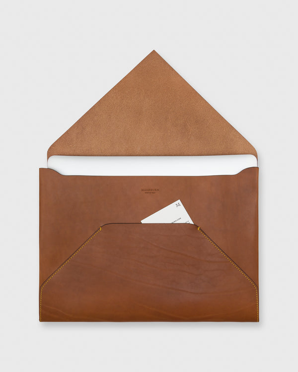 Sid Mashburn Laptop Case In Tan Leather