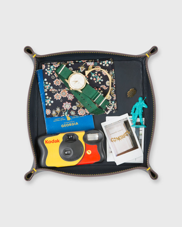 Sid Mashburn Large Tray In Navy Leather