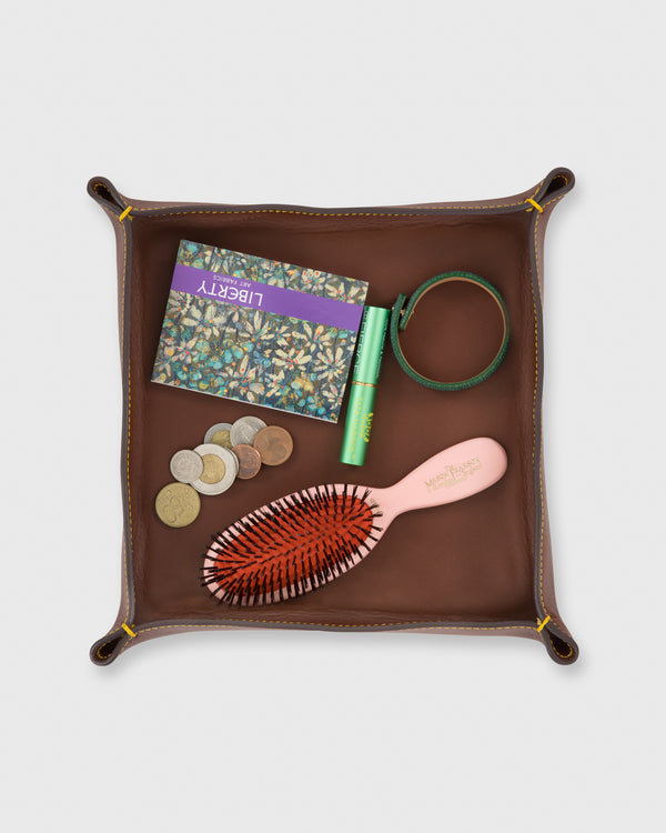 Sid Mashburn Large Tray In Papaya Leather