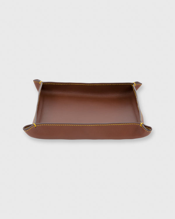 Sid Mashburn Large Tray In Papaya Leather
