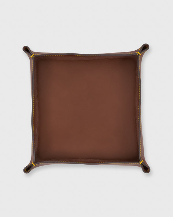 sid mashburn Large Tray in Papaya Leather
