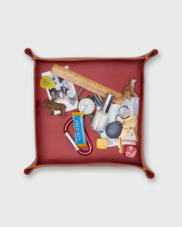 Sid Mashburn Large Tray In Red Leather
