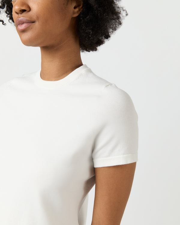 Sid Mashburn Lee Tee In Chalk Cotton