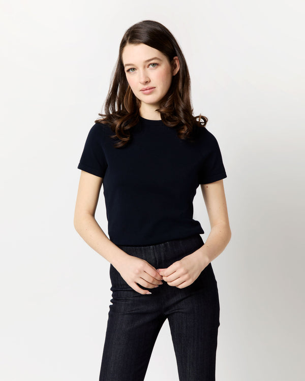 sid mashburn Lee Tee in Navy Cotton