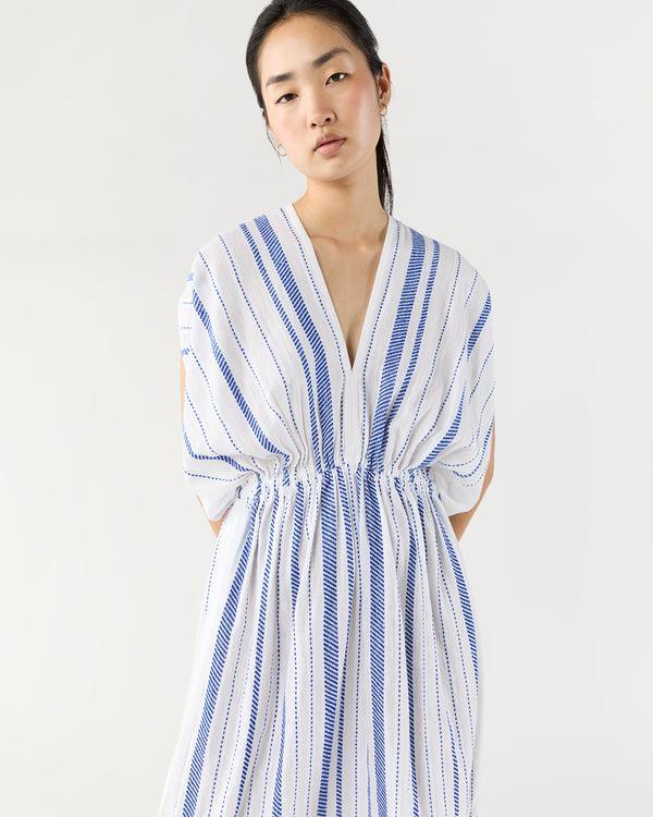 Sid Mashburn Leila Plunge Dress In Tiki Azure