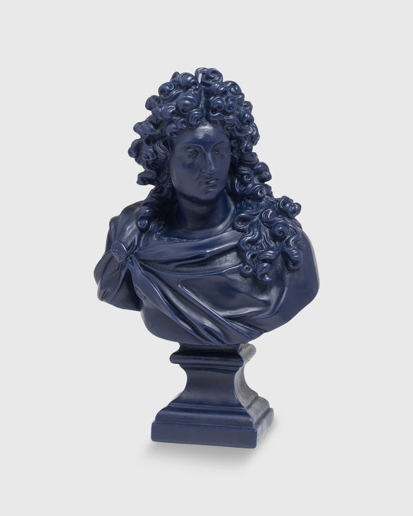 sid mashburn Louis XIV Bust Candle in Navy Blue